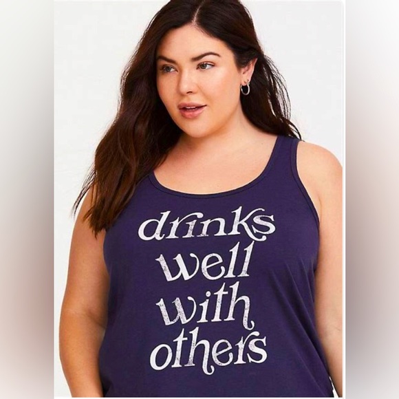 Torrid “Drink well with others” tank top - Picture 2 of 10